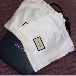 Gucci White and Black Dust Bags